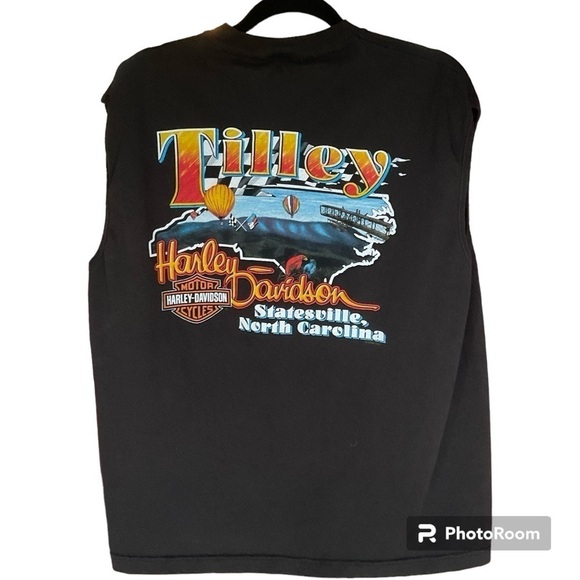 HARLEY DAVISON SLEEVES-LESS TEE SHIRT XL STATEVILLES NORTH CAROLINA - Picture 1 of 3